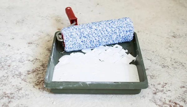 Tepsi ve boya duvarları boya silindiri 