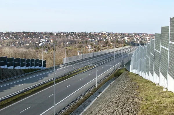 Vista de la autopista desde el puente — Foto de Stock