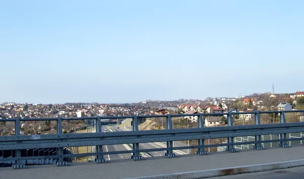 Θέα από την εθνική οδό από τη γέφυρα — Φωτογραφία Αρχείου