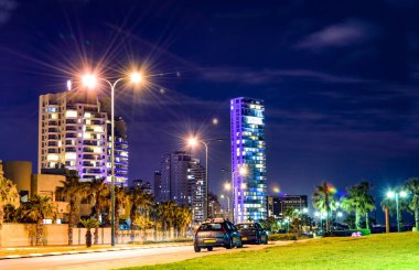 Gece manzara tatil beldesi 