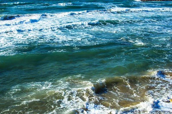 Textura - ondas do mar durante — Fotografia de Stock