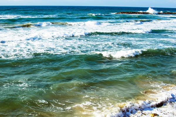 Textura - ondas do mar durante — Fotografia de Stock