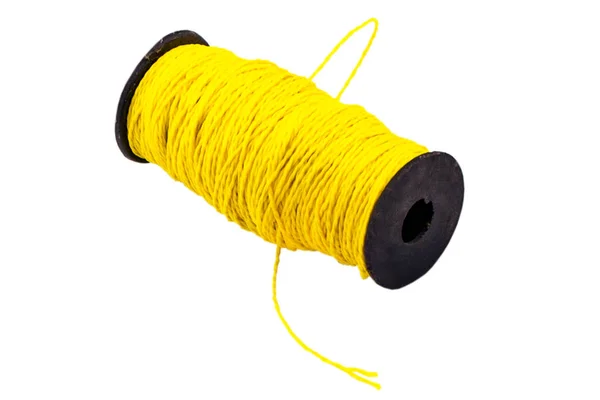 Hank of yellow nylon thread — Stock Photo, Image