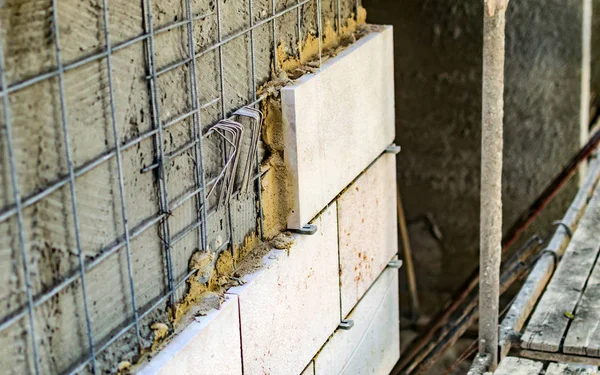 Tecnologia de instalação de telha de mármore — Fotografia de Stock