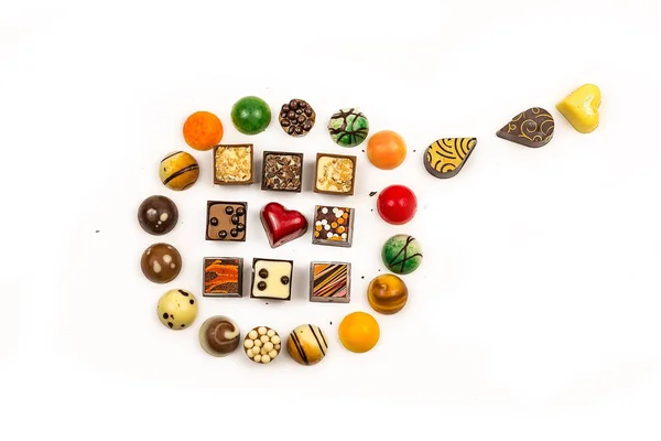 Projektanta wykwintne czekoladowe cukierki — Zdjęcie stockowe