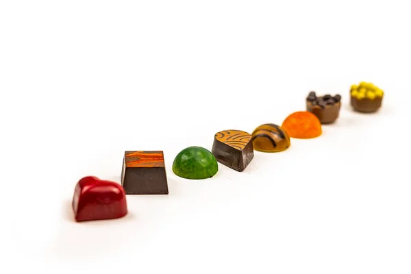 Exquisitos caramelos de chocolate de diseño — Foto de Stock