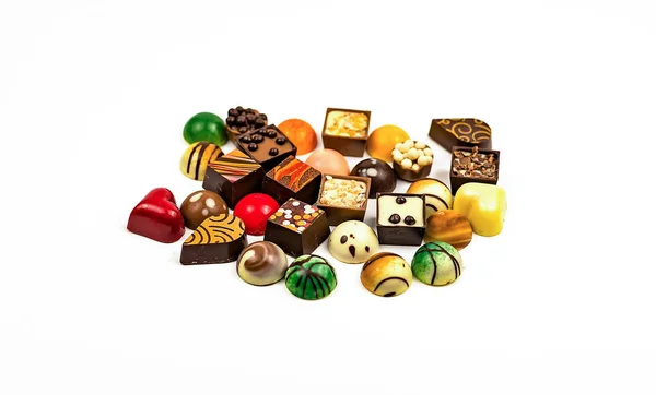 Exquisite designer chocolate candies — Stock Photo, Image