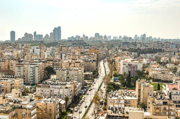 Ville Avec Des Immeubles Grande Hauteur Des Hôtels Sur Fond — Photo