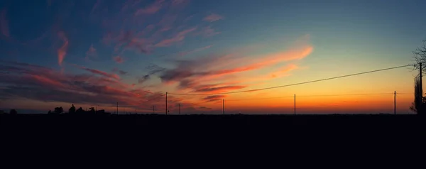 Sonnenuntergang Norditalien — Stockfoto