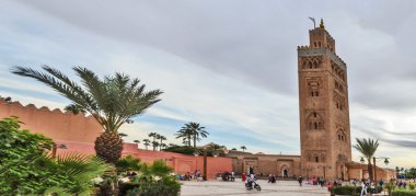 Koutoubia cami Eylül 2014 tarihinde Marakeş