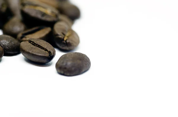 흰색 배경 coffe 씨앗에 절연 — 스톡 사진