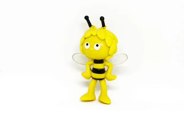 Изолированная на белом фоне пчелиная игрушка — стоковое фото