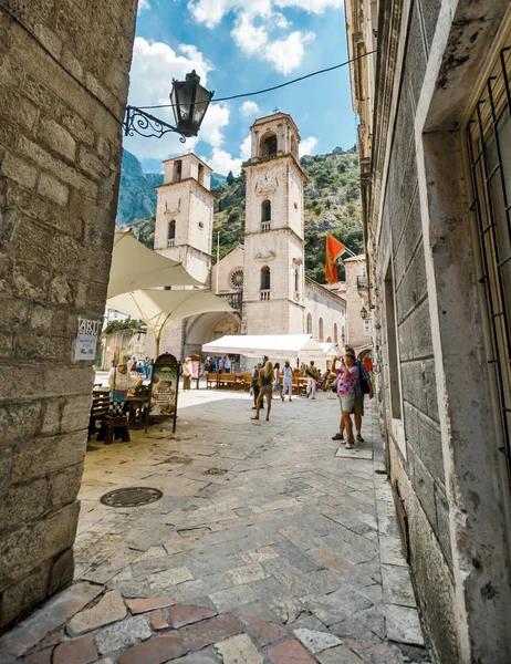 Zona de San Trifón en Kotor en junio de 2010 — Foto de Stock