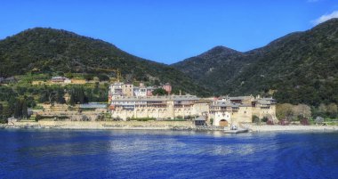 Manastır Xenophon Mount Athos üzerinde