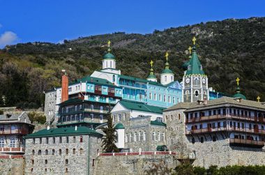 Saint Panteleimon Monastery, Athos Peninsula, Mount Athos clipart