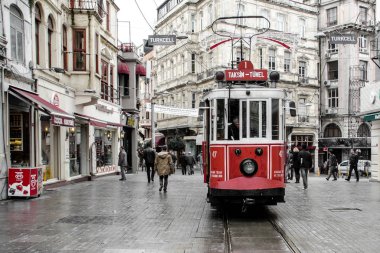 İstanbul (Taksim rota - tünel) Nisan 2014 yılında eski tramvay