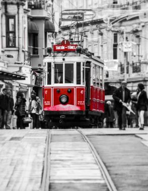 Istanbul'daki eski tramvay