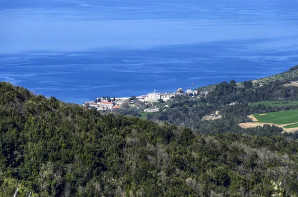 La naturaleza de la Montaña Santa Athos, Macedonia griega — Foto de Stock