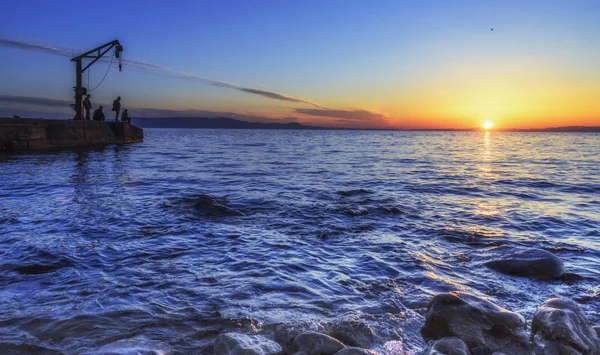 ハルキディキ、アトス、ギリシャの美しい夕日 — ストック写真