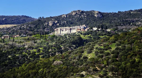 Xiropotamou kolostor, Athos-hegy, Halkidiki — Stock Fotó