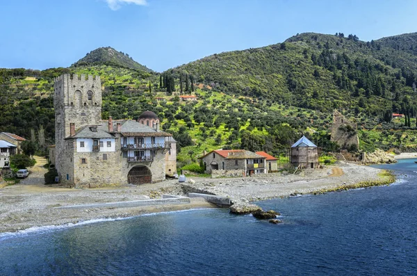 修道院の Athos の印象的の桟橋 — ストック写真