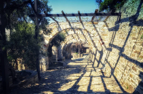 Mosteiro de Dochiariou, Península de Athos, Monte Athos, Chalkidiki , — Fotografia de Stock