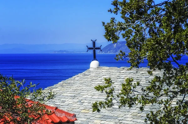 ギリシャのアトス神聖なマウントの自然を探索 — ストック写真