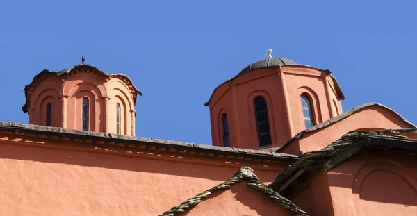 No território do monastery holy Xenophon em Athos, Greece — Fotografia de Stock