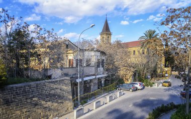 Lefkoşa'daki Kıbrıs'taki Birleşmiş Milletler tampon bölge (yeşil hat). 