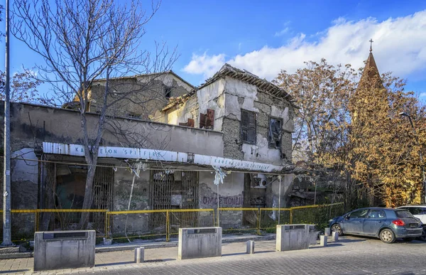 Zona de amortiguamiento de las Naciones Unidas (Línea Verde) en Chipre en Nicosia . — Foto de Stock