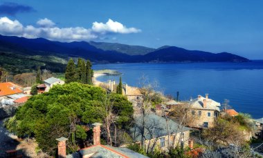 Liman Vatoped üzerinde Mount Athos manastır