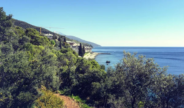 Monastère Saint Xénophon sur Athos, Grèce — Photo