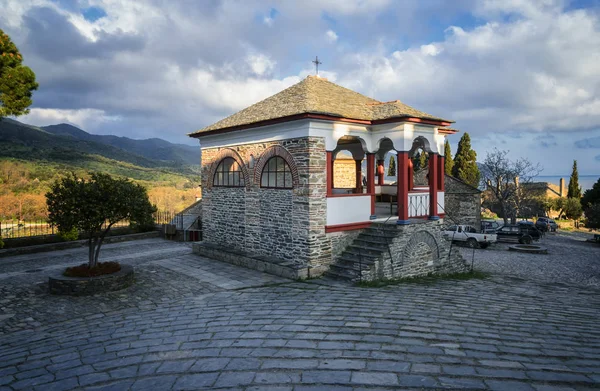 A Szent és nagy kolostor, a Vatopedi, a Mount Athos, Görögország — Stock Fotó