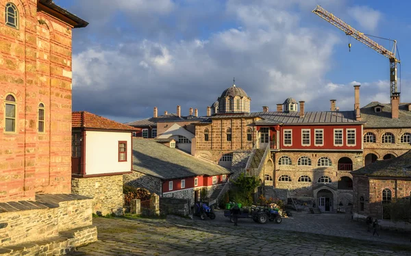 O Santo e Grande Mosteiro de Vatopedi no Monte Athos, Grécia — Fotografia de Stock