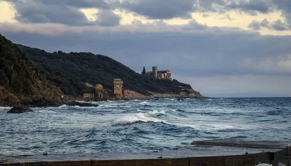 Le port du monastère d'Iviron, Mont Saint Athos, Grèce — Photo