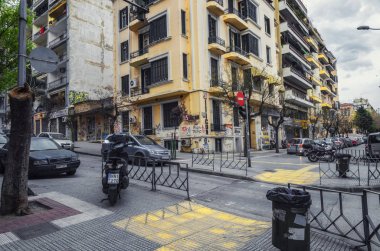 Thessaloniki, Yunanistan - 26 Şubat 2017: duvar boyama hous