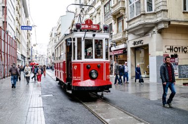 İstanbul (Taksim rota - tünel) Nisan 2014 yılında eski tramvay
