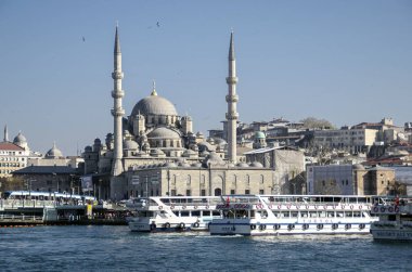 Istanbul, Türkiye - 9 Nisan 2014; Yeni Cami cami Istanbul, Türkiye'de yeni Camii