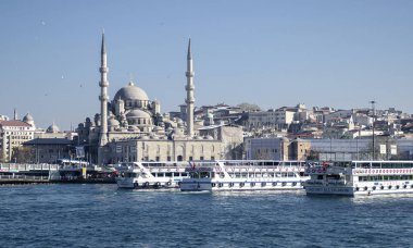 Istanbul, Türkiye - 9 Nisan 2014; Yeni Cami cami Istanbul, Türkiye'de yeni Camii