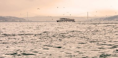  Istanbul Boğazı 'nda gemi 