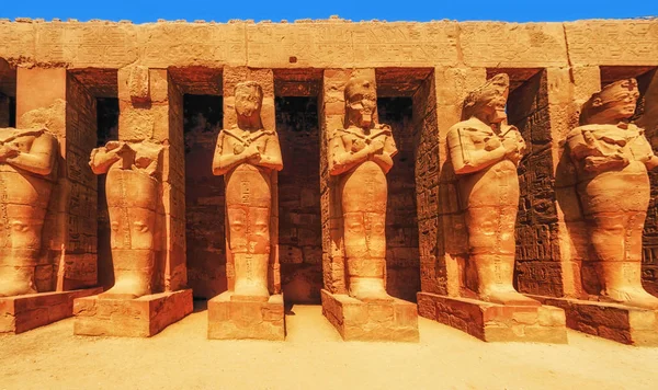 카르나크 Karnak Temple 티스의 Hall Caryatids 룩소르 이집트 — 스톡 사진