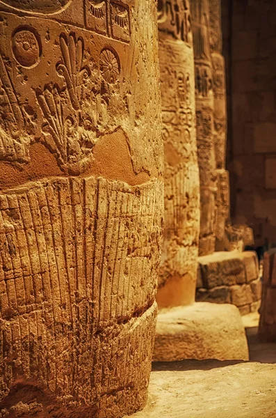 Grande Sala Ipostila Presso Templi Karnak Antica Tebe Luxor Egitto — Foto Stock