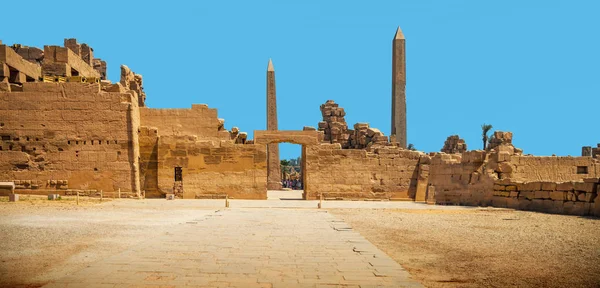 Güzel Luksor, Mısır'daki Karnak Tapınağı kalıntıları — Stok fotoğraf