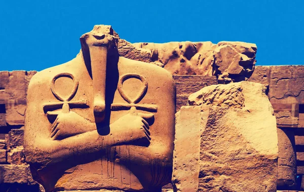 Antiche Rovine Del Tempio Karnak Luxor Egitto — Foto Stock