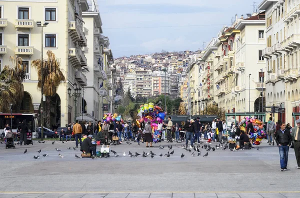 Θεσσαλονίκη Ελλάδα Μαρτίου Πλατεία Αριστοτέλους Στις Μαρτίου 2017 Στη Θεσσαλονίκη — Φωτογραφία Αρχείου