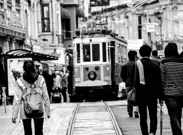 Istanbul'daki eski tramvay 