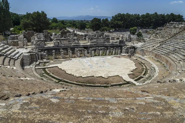 Büyük tiyatro, Efes, Türkiye'de. Ephesus antik bir Gre yapıldı. — Stok fotoğraf