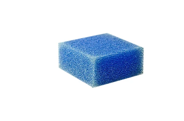 Isolated White Blue Sponge — Stock Photo, Image