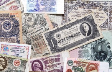 Eski Rus banknotlarının arka planı