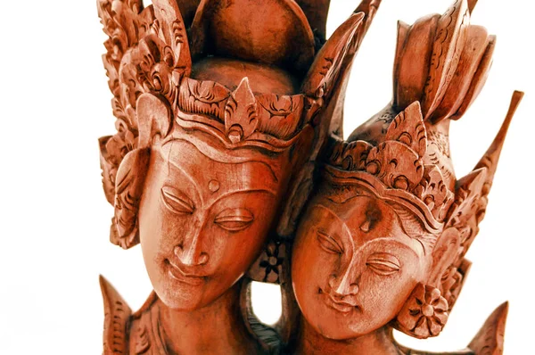 Prens ve Prenses Endonezya ahşap figürü